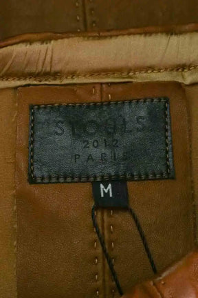 Mini jupe Stouls Camel en Cuir