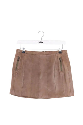 Mini jupe Swildens Marron en Cuir, taille XS - Seconde Main