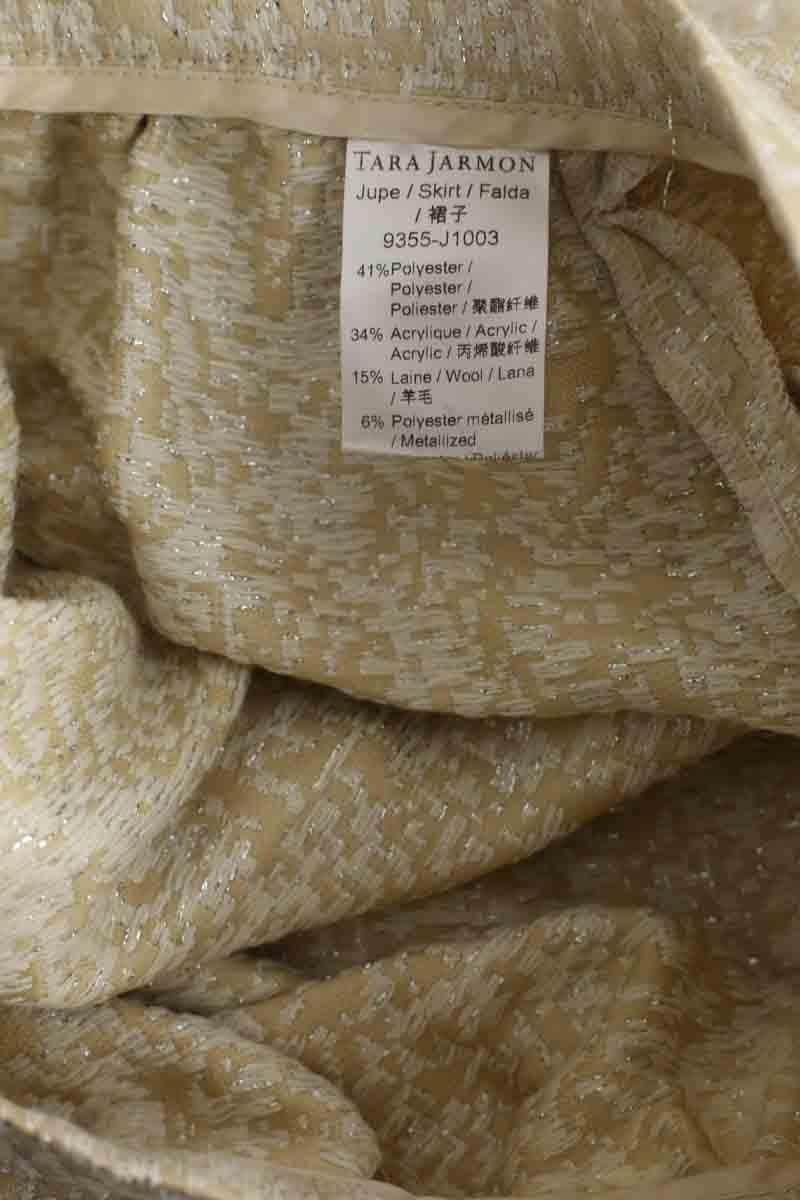 Mini jupe Tara Jarmon Doré en Polyester