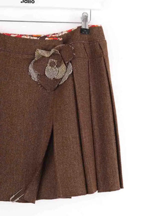 Mini jupe Tara Jarmon Marron en Laine
