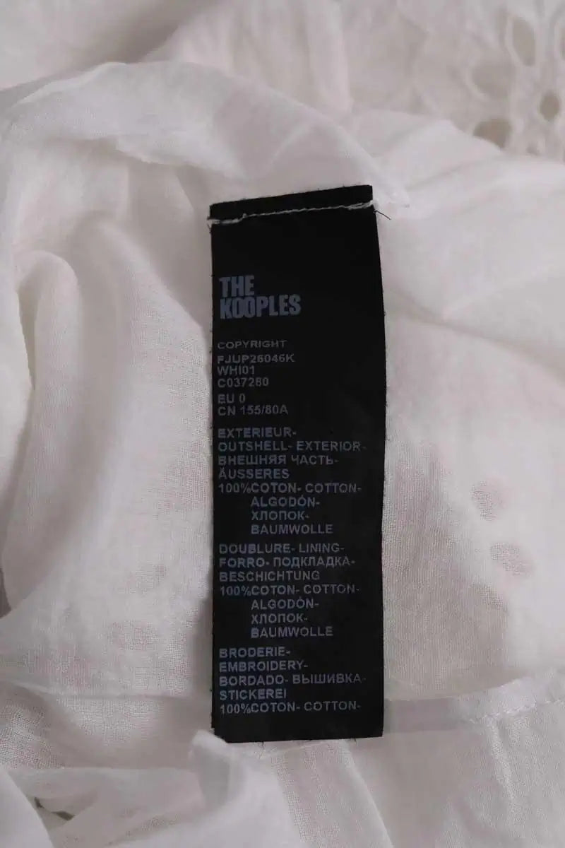 Mini jupe The Kooples Blanc en Coton