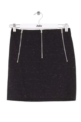 Mini jupe The Kooples Noir en Synthétique, taille M - Seconde Main