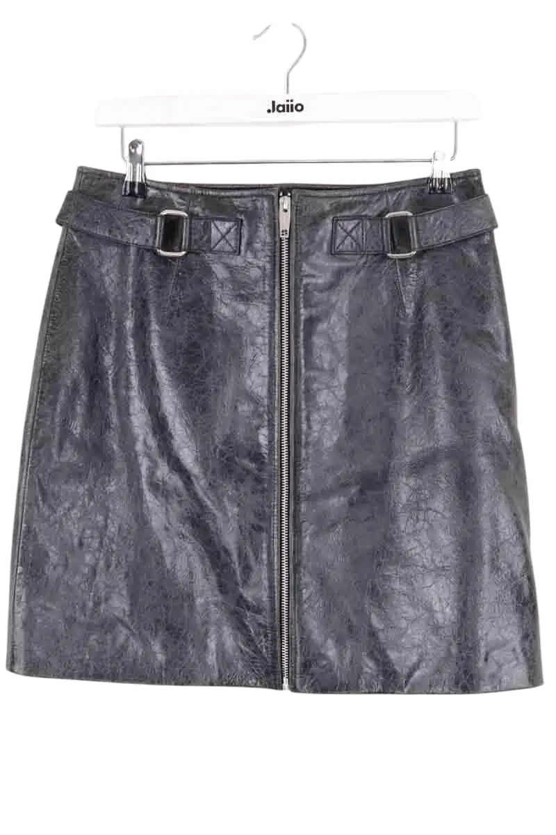 Mini jupe The Kooples Vert en Cuir, taille M - Seconde Main