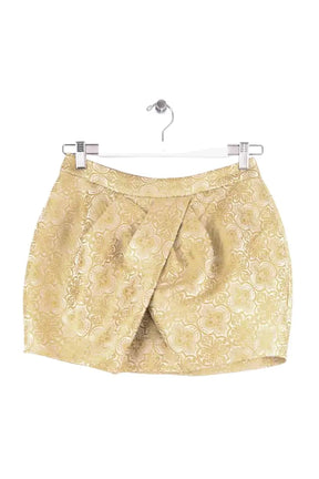 Mini jupe Vera Wang Doré en Synthétique, taille XS - Seconde Main