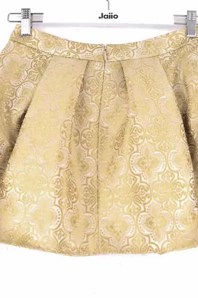 Mini jupe Vera Wang Doré en Synthétique