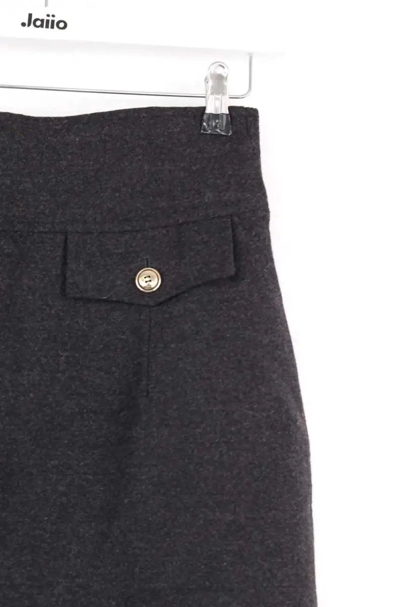Mini jupe Yves Saint Laurent Anthracite en Laine