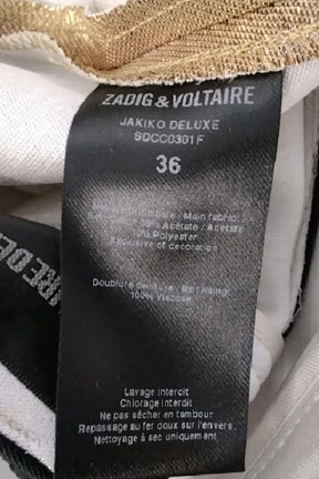 Mini jupe Zadig & Voltaire Argent en Coton