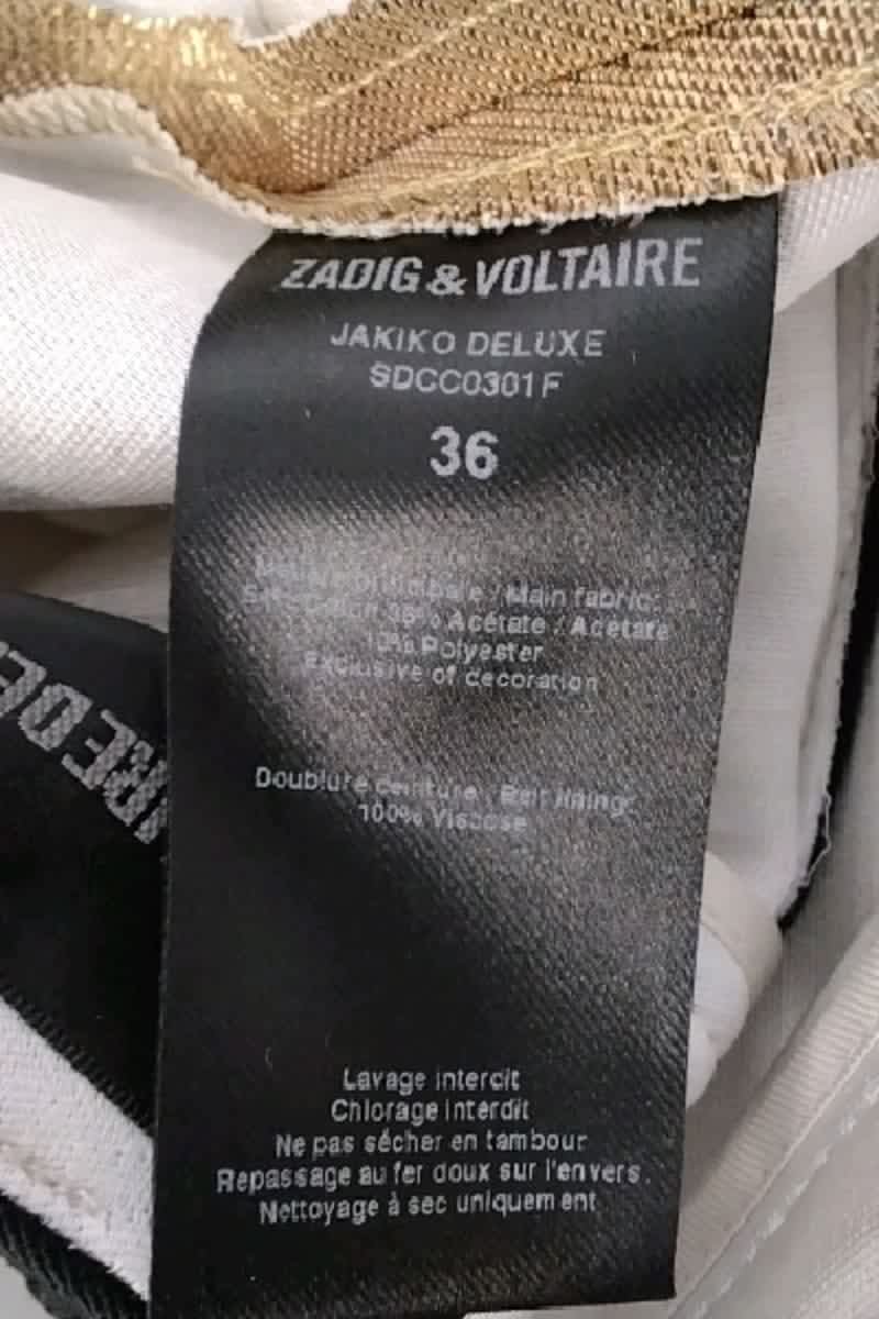 Mini jupe Zadig & Voltaire Argent en Coton