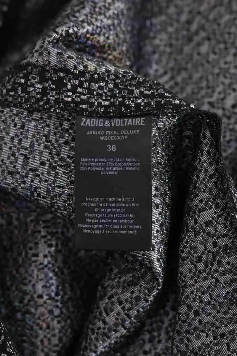 Mini jupe Zadig & Voltaire Argent en Synthétique