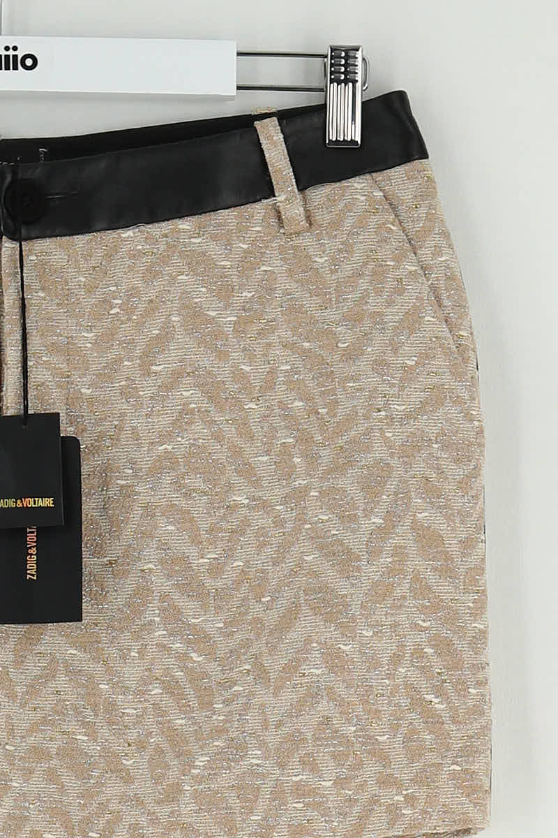 Mini jupe Zadig & Voltaire Beige en Coton