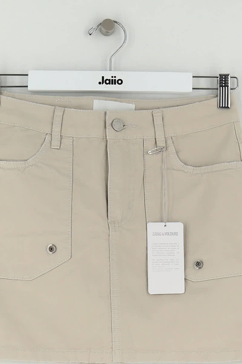Mini jupe Zadig & Voltaire Beige en Coton