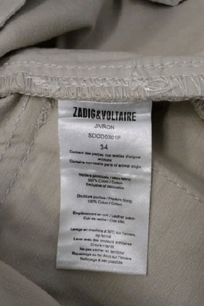 Mini jupe Zadig & Voltaire Beige en Coton
