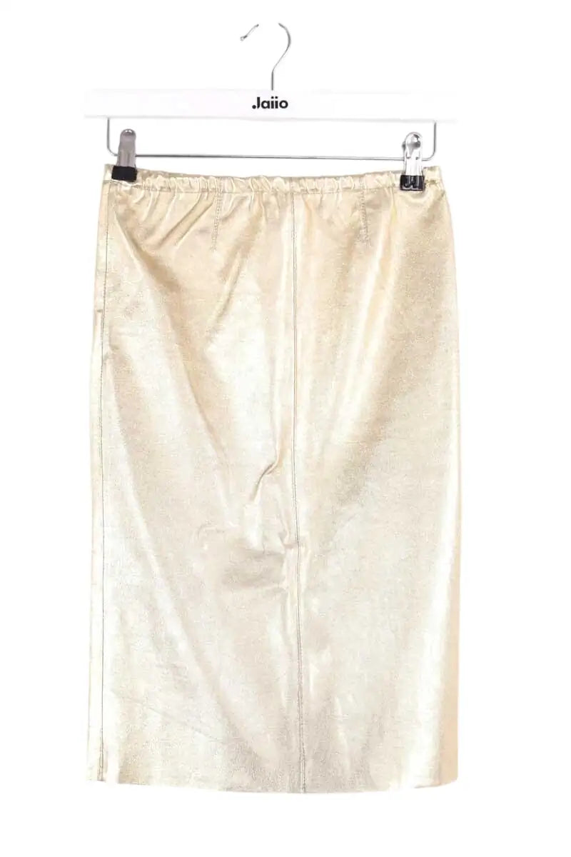 Mini jupe Zadig & Voltaire Jaden metal Doré en Cuir, taille XS - Seconde Main