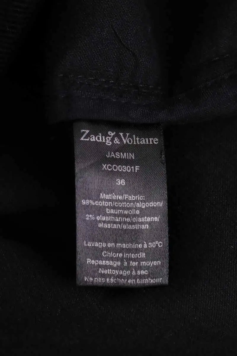 Mini jupe Zadig & Voltaire Jasmin Noir en Coton