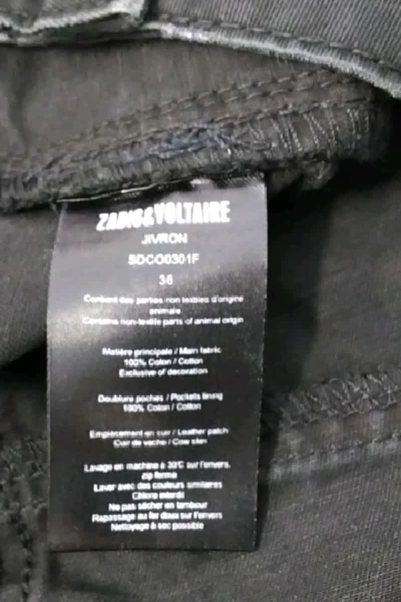 Mini jupe Zadig & Voltaire Noir en Coton