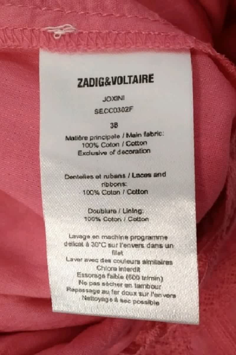 Mini jupe Zadig & Voltaire Rose en Coton
