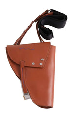 Mini sac Ader Error Gun Bag Camel en Cuir - Seconde Main