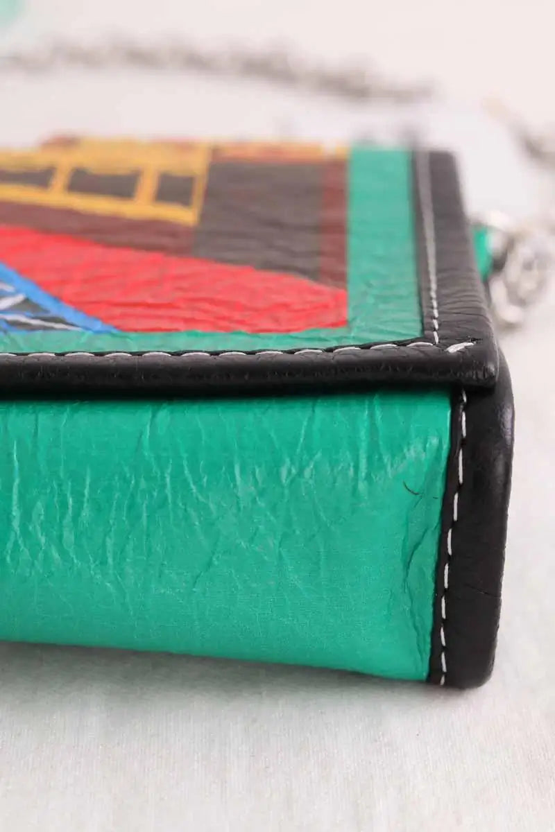Mini sac Balenciaga Bazaar mini Vert en Cuir