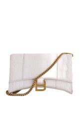 Mini sac Balenciaga Hourglass Blanc en Cuir - Seconde Main