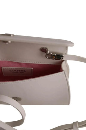 Mini sac Carel Ecru en Cuir