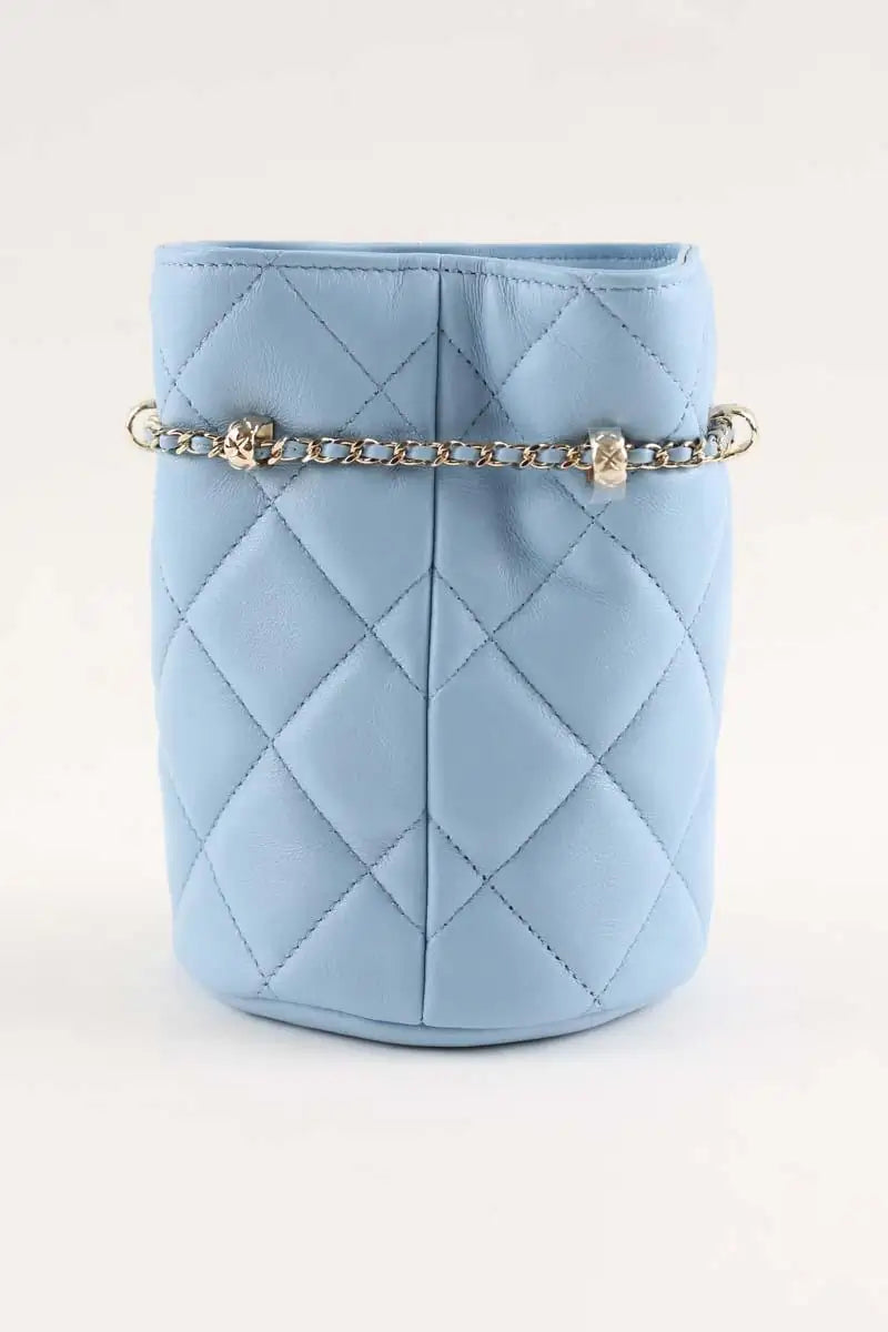 Mini sac Chanel Bleu en Cuir