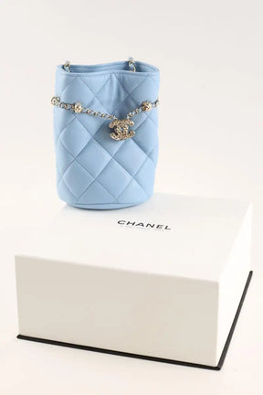 Mini sac Chanel Bleu en Cuir