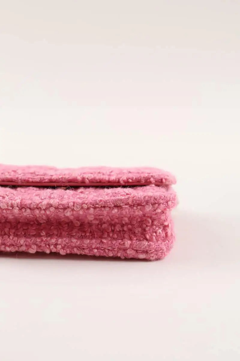 Mini sac Chanel Rose en Tweed