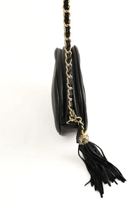 Mini sac Chanel Tambourin Noir en Cuir