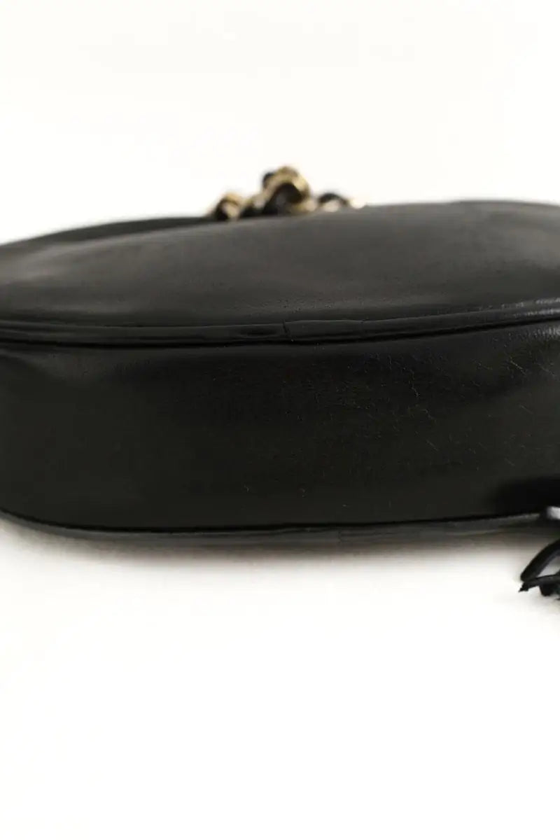 Mini sac Chanel Tambourin Noir en Cuir