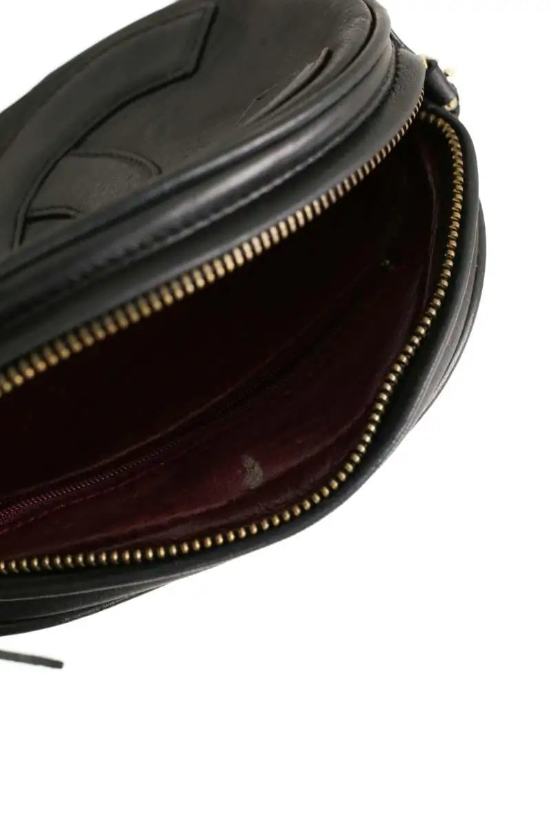 Mini sac Chanel Tambourin Noir en Cuir