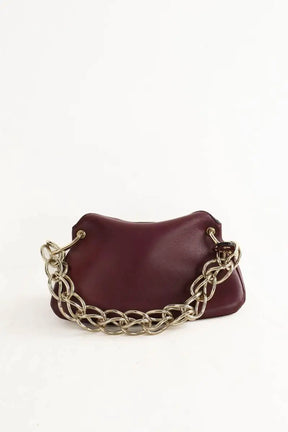 Mini sac Chloé Juana small Bordeaux en Cuir