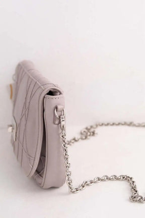 Mini sac Dior Milly la foret cuir veau Gris en Cuir