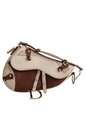 Mini sac Dior Saddle Marron en Cuir - Seconde Main