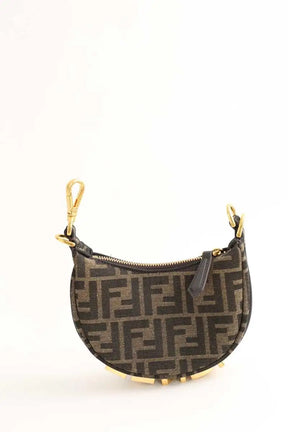 Mini sac Fendi Marron en Tissu