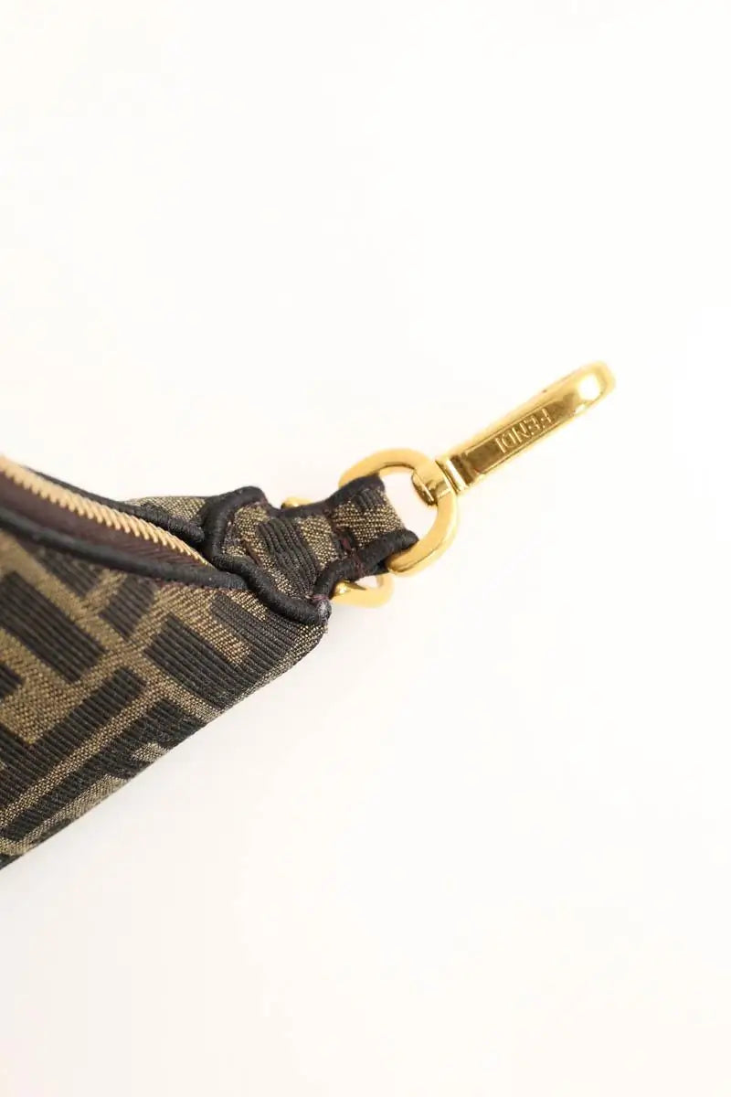 Mini sac Fendi Marron en Tissu