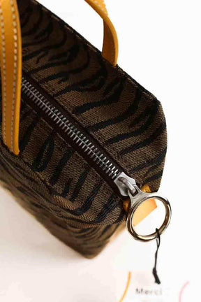 Mini sac Fendi Marron en Tissu