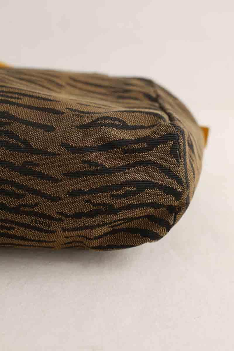 Mini sac Fendi Marron en Tissu