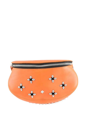 Mini sac Herbert Frère Soeur LA LILI ROCK FLEURS Orange en Cuir - Seconde Main