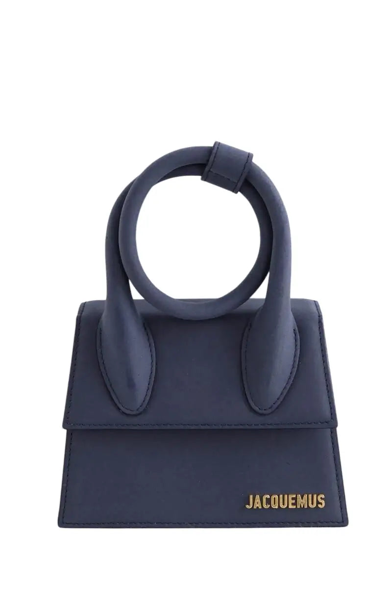Mini sac Jacquemus Chiquito noeud Bleu en Daim - Seconde Main