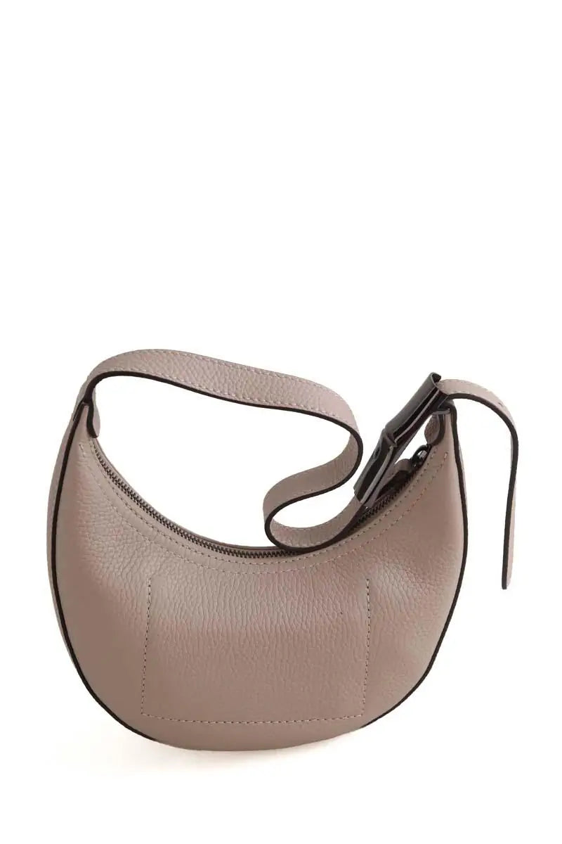 Mini sac Longchamp Le Foulonné petite Gris en Cuir