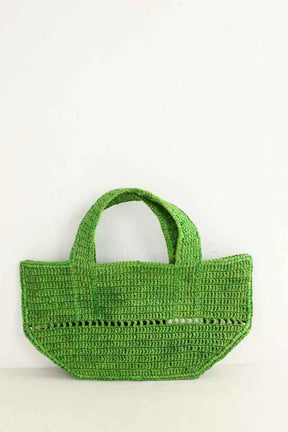 Mini sac Maje Mini sac cabas en raphia natural Vert en Osier