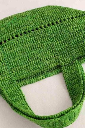 Mini sac Maje Mini sac cabas en raphia natural Vert en Osier