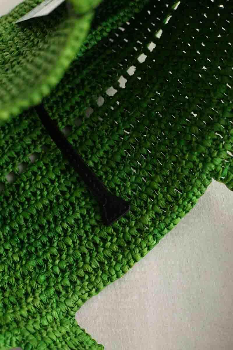 Mini sac Maje Mini sac cabas en raphia natural Vert en Osier