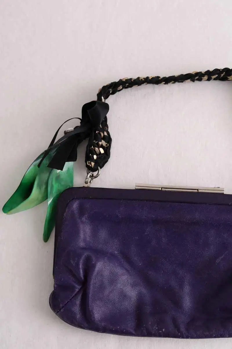 Mini sac Marni Violet en Cuir