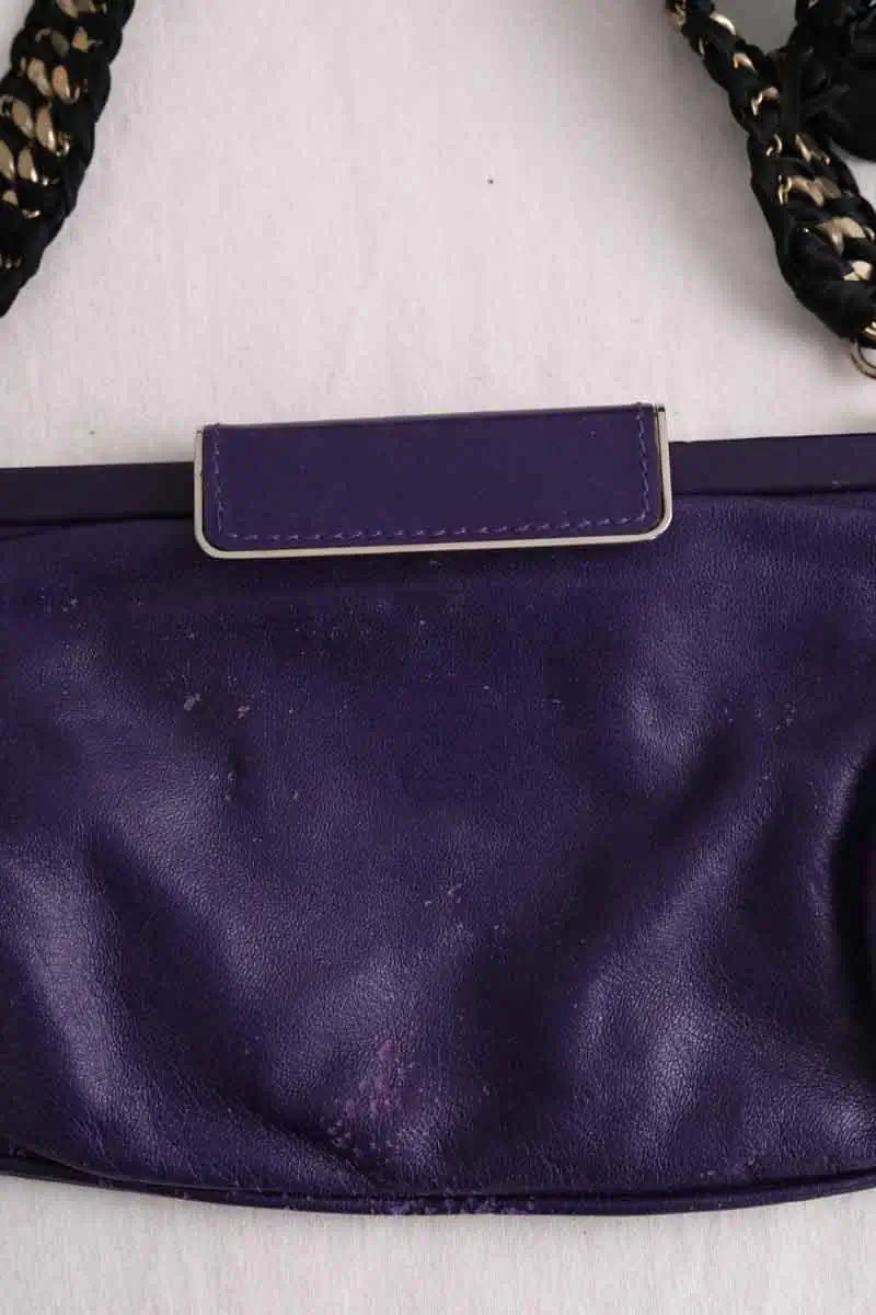 Mini sac Marni Violet en Cuir