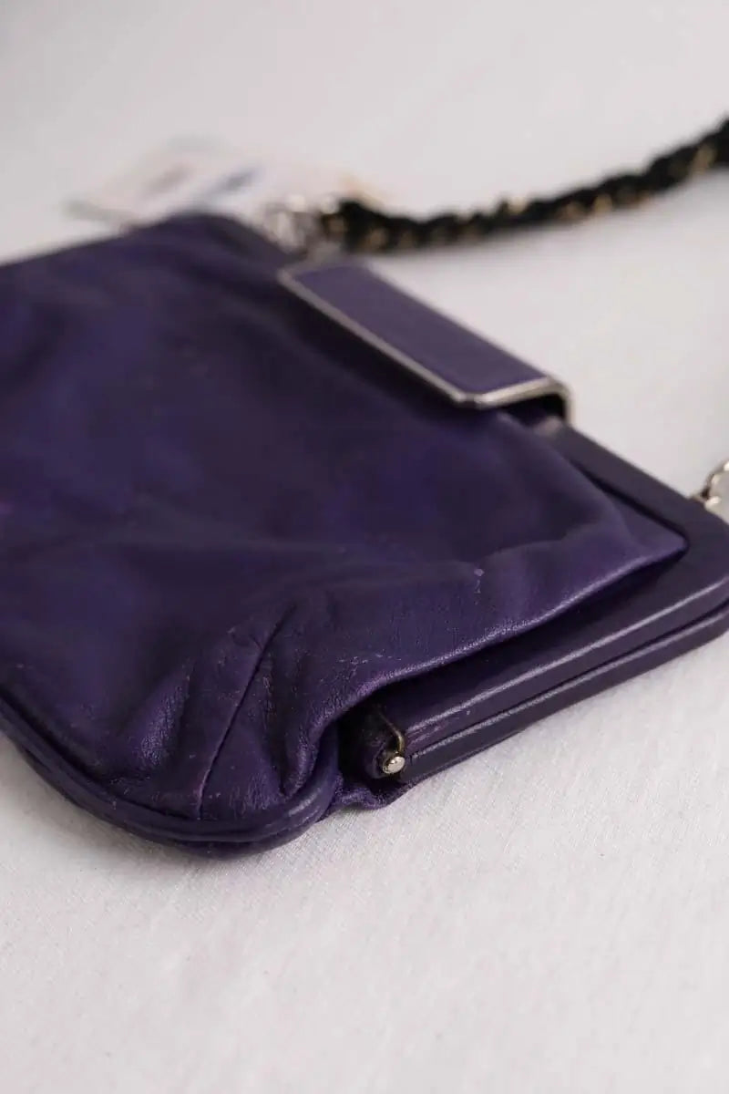 Mini sac Marni Violet en Cuir