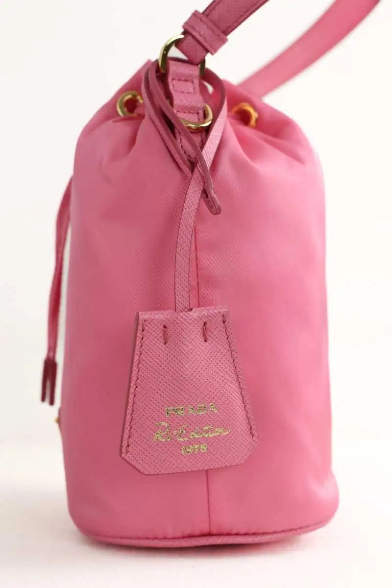 Mini sac Prada Re-Edition 1978 Rose en Synthétique