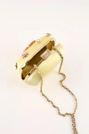 Mini sac Roger Vivier Blossom boite de nuit Jaune en Tissu