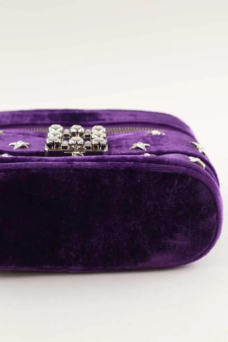 Mini sac Roger Vivier Micro sac vanity Violet en Velours