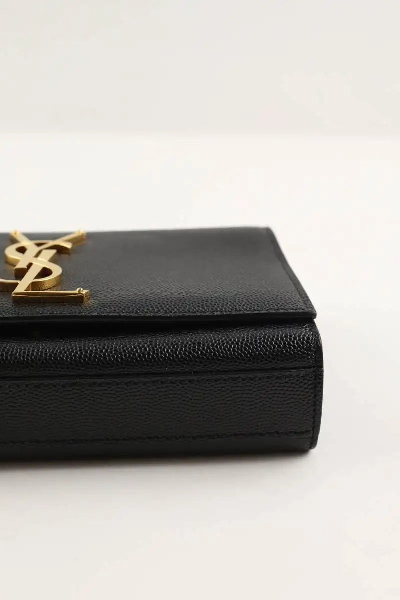 Mini sac Yves Saint Laurent Kate small cuir grainé Noir en Cuir